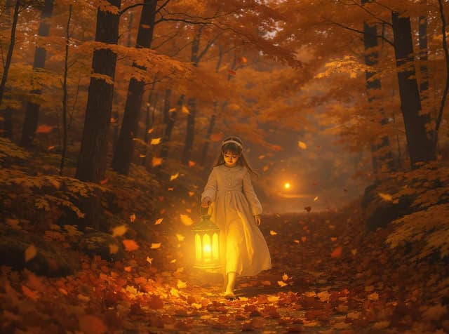 girl with lantern