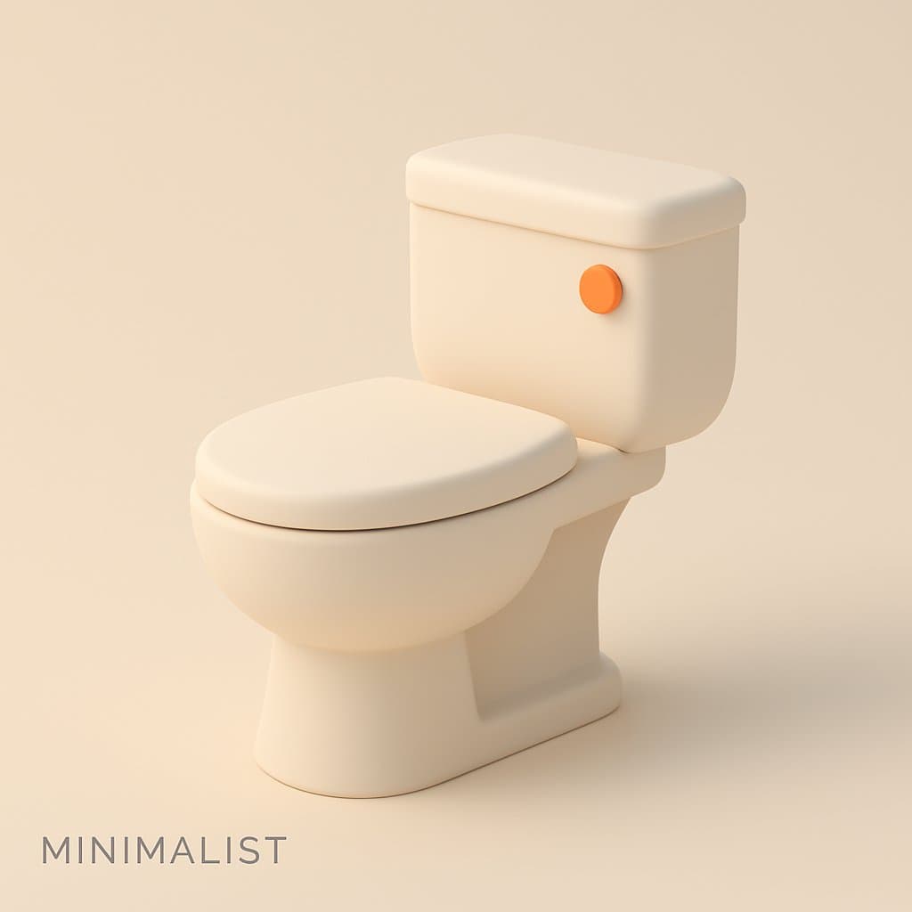 Minimalist 3D Toilet TXT